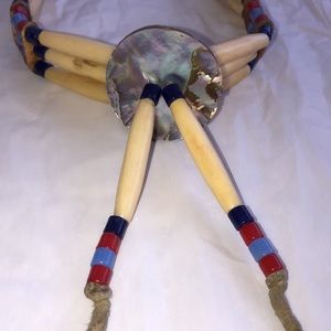 VTG handmade Boho Native American choker